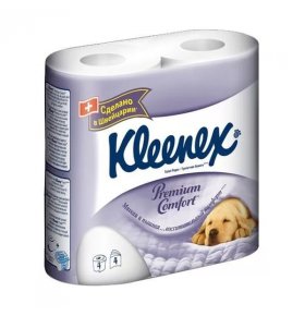Туалетная бумага премиум комфорт Kleenex 4 шт