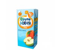 Яблочно-персиковый сок с мякотью с 5 месяцев ФрутоНяня 0,2 л