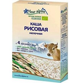 Каша рисовая на коровьем молоке Fleur alpine 200 гр