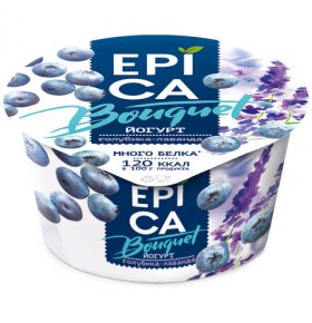 Йогурт Bouquet голубика лаванда 4,8% Epica 130 гр