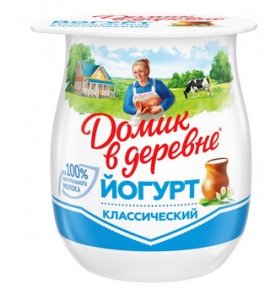 Йогурт термостатный Классический 3,7% Домик в деревне 150 гр
