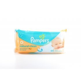 Салфетки Pampers Naturally clean влажные для детей с ромашкой м/у 64шт