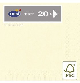 Салфетки бумажные Duni 3-слойные 24 х 24 см 20 шт