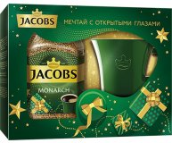 Подарочный набор: Кофе растворимый и Чашка с рисунком Jacobs Monarch 95 гр