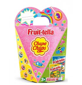 Набор конфет Сердце вкус ассорти Fruittella и Chupa Chups 323 гр