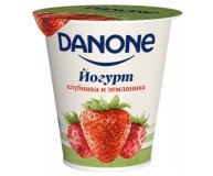 Йогурт клубника и земляника 2.9% Danone 260 гр