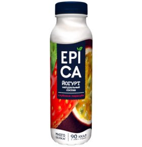 Йогурт питьевой клубника маракуйя 2,5% Epica 290 гр