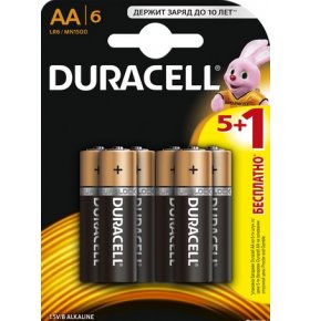 Батарейки Duracell AA (LR6) MN1500 Basic 6 шт