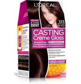 Краска для волос Черный шоколад 323 Casting creme gloss 180 мл