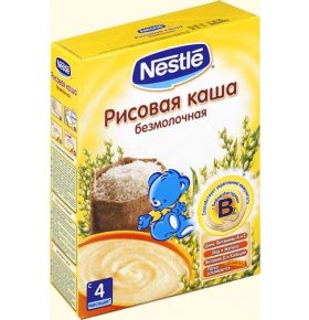 Каша без молока Для детей рисовая Nestlé с бифидобактериями с 4 месяцев 200 гр