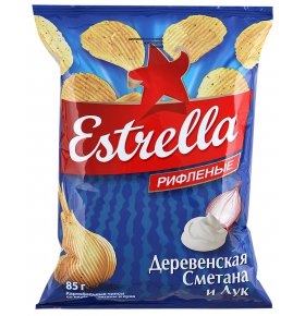 Чипсы со вкусом сметаны и лука Estrella 85 гр