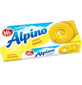 Печенье Мокате Сахарные кольца Alpino 160 гр