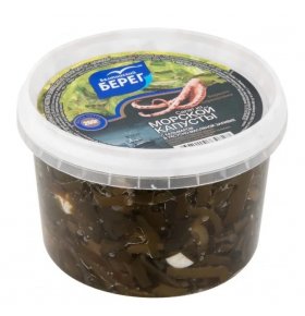 Салат из морской капусты с кальмаром в уксусно-масляной заливке Балтийский берег 250 гр
