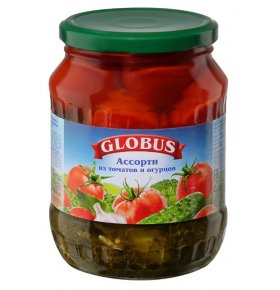 Ассорти из томатов и огурцов Globus 680 гр