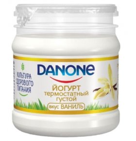 Йогурт термостатный Ваниль 3.3% Danone 160 гр