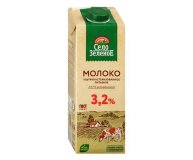 Молоко ультрапастеризованное 3.2% Село Зеленое 950 мл