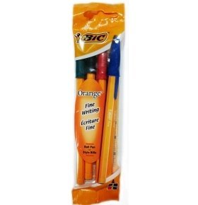 Ручка шариковая 60123 оранжевая Файн 1уп