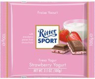 Шоколад молочный RitterSport йогурт-клубн. начинка 100г