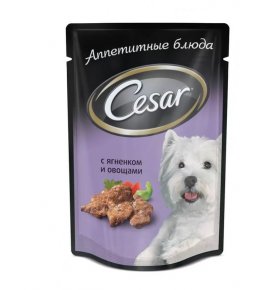 Корм для собак с ягненком и овощами Cesar 100 гр