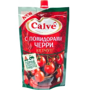 Кетчуп с кусочками помидоров черри Calve 350 гр