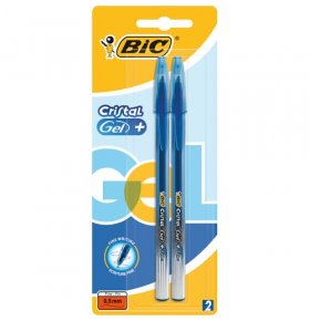 Ручка Кристал Гель V3 синяя блистер BIC 2 штуки