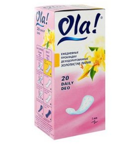 Прокладки Daily Deo золотистая лилия ежедневные Ola! 20 шт