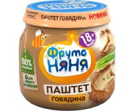 Паштет говядина-печень с 18месяцев ФрутоНяня 80 гр