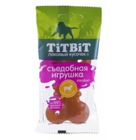 Съедобная игрушка для собак средних пород Standart Косточка с ягненком TitBit 1 шт