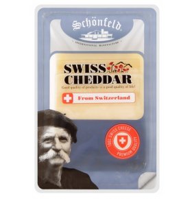 Сыр Swiss Cheddar 53% нарезка Schonfeld 125 гр
