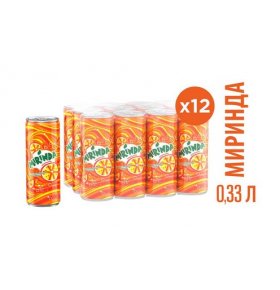 Напиток газированный со вкусом апельсина Mirinda 12х 0,33 л
