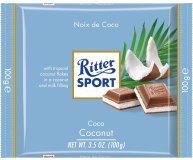 Шоколад молочный Ritter Sport с кокос-мол. кремом 100г