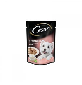 Корм консервированный для собак говядина в сливочном соусе Cesar 100 гр