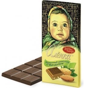 Шоколад с миндалем Аленка Красный октябрь 100 гр
