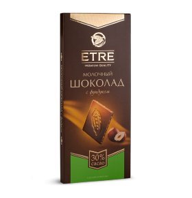 Молочный шоколад с фундуком Etre 90 гр