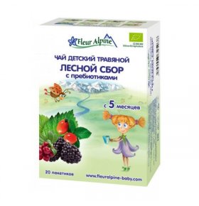 Чай травяной Лесной сбор с пребиотиками Fleur Alpine Organic 30 гр