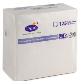 Салфетки бумажные Duni 2-слойные 33 х 33 см 125 шт