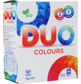 Стиральный порошок Duo Colours для цветных и темных тканей, концентрированный 1 кг