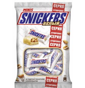 Бптончик белый шоколадный Snickers Minis 180 г