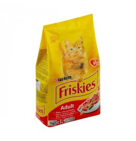 Корм для взрослых кошек Purina с мясом печенью курицей овощами полнорационный сухой Friskies 2 кг
