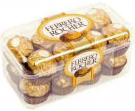 Конфеты Хрустящие из молочного шоколада покрытые измельченными орешками с начинкой из крема Ferrero rocher 200 гр