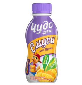 Питьевой йогурт детки Смуси с манго 1,9% Чудо 200 гр