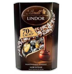 Конфеты из горького шоколада 70% с нежной, тающей начинкой Lindor