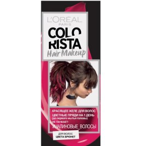 Красящее желе для волос Colorista Hair Make Up оттенок Малиновые Волосы L'Oreal Paris 30 мл