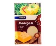 Сыр Маасдам 45% нарезка Лента 400 гр