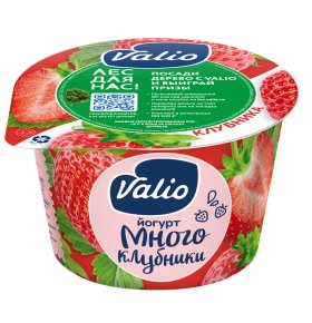 Йогурт с Клубникой 2,6% Valio 180 гр