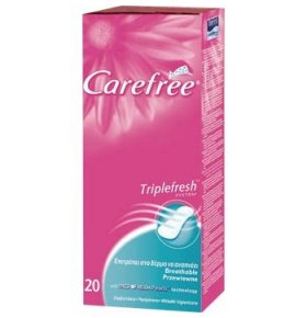 Прокладки женские ежедневные гигиенические Carefree cotton 20шт