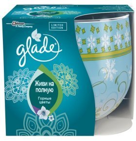 Свеча ароматизированная Glade Limited Edition Горные цветы 120 гр