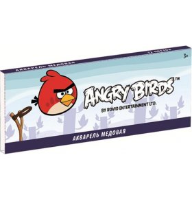 Акварель медовая Angry Birds 12 цветов