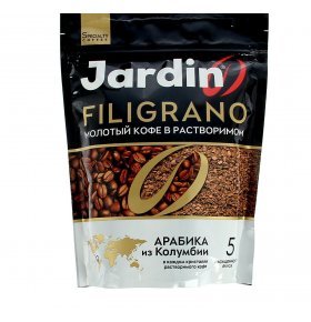 Кофе молотый кофе в растворимом мягкая упаковка Jardin Filigrano 75 гр