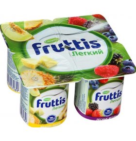 Продукт йогуртный Легкий ананас дыня лесные ягоды 0,1% Fruttis 110 гр